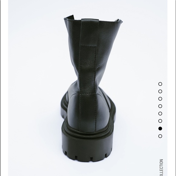 Zara zippered leather ankle boots - Picture 6 of 10